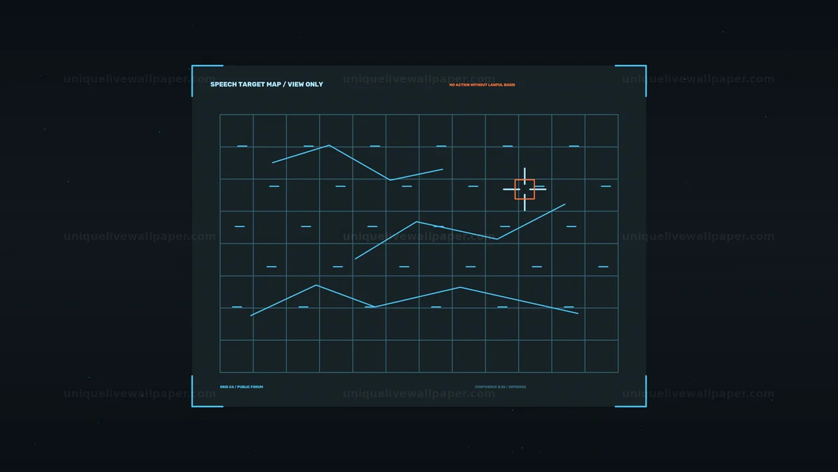 Civil Liberties Warning HUD Speech Target Map Seamless Loop