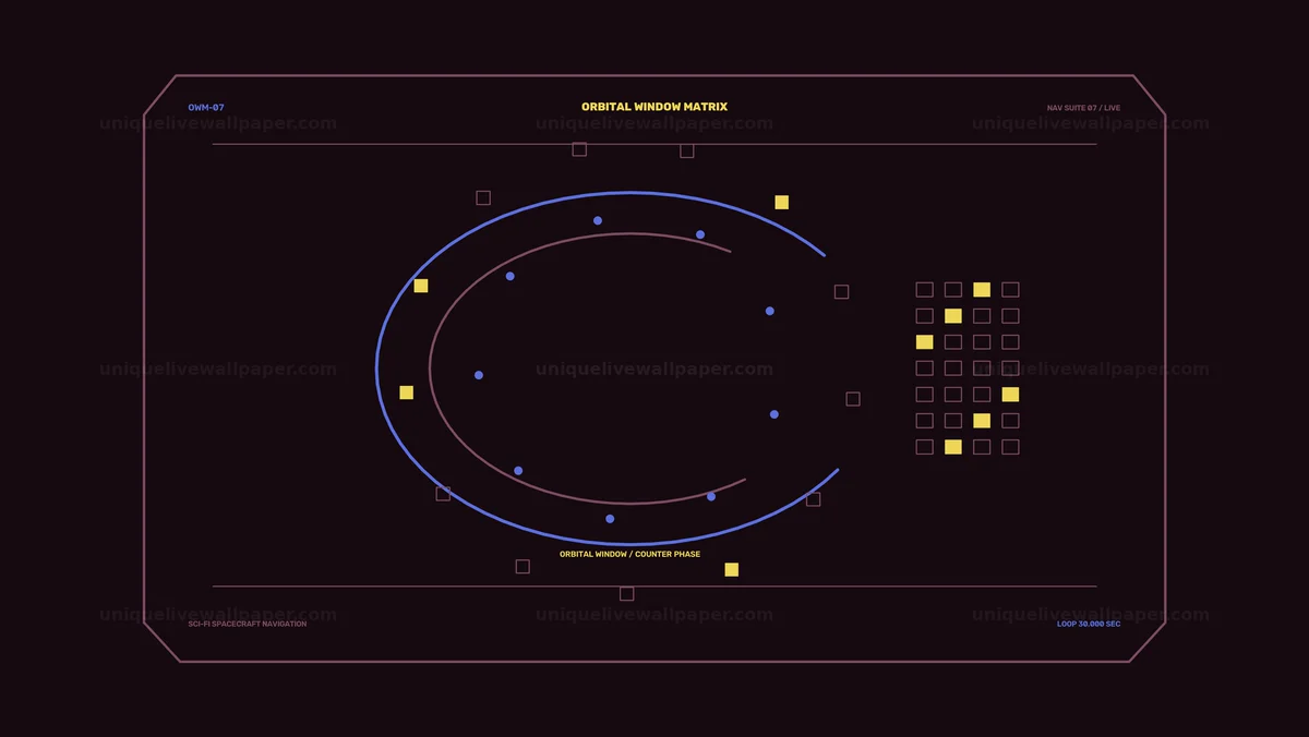 Watermarked thumbnail for Sci-Fi Spacecraft Navigation HUD Seamless Loop