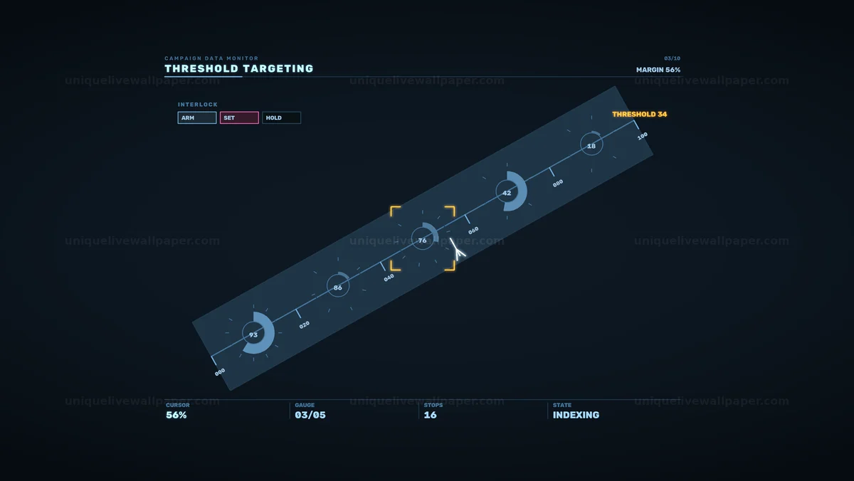 Campaign Data Monitor Targeting HUD Seamless Loop