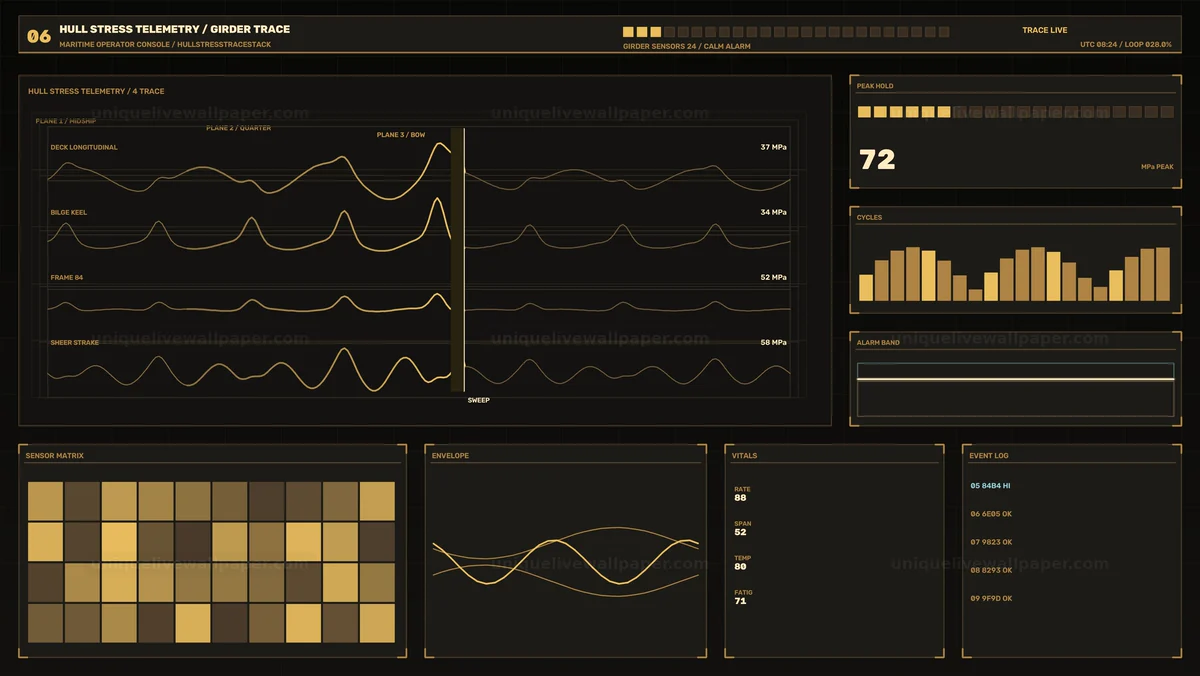 Watermarked thumbnail for Hull Stress Telemetry Dashboard Seamless Loop