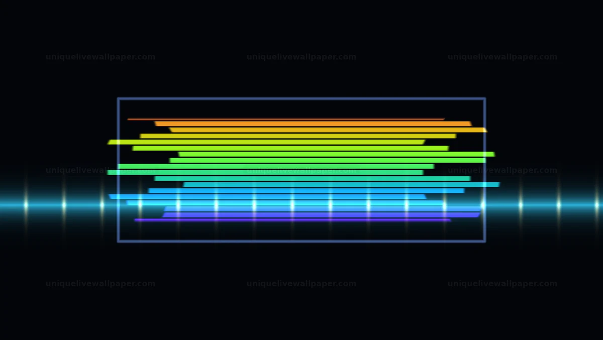 Watermarked thumbnail for Neon Glitch Spectrum Bars Seamless Loop