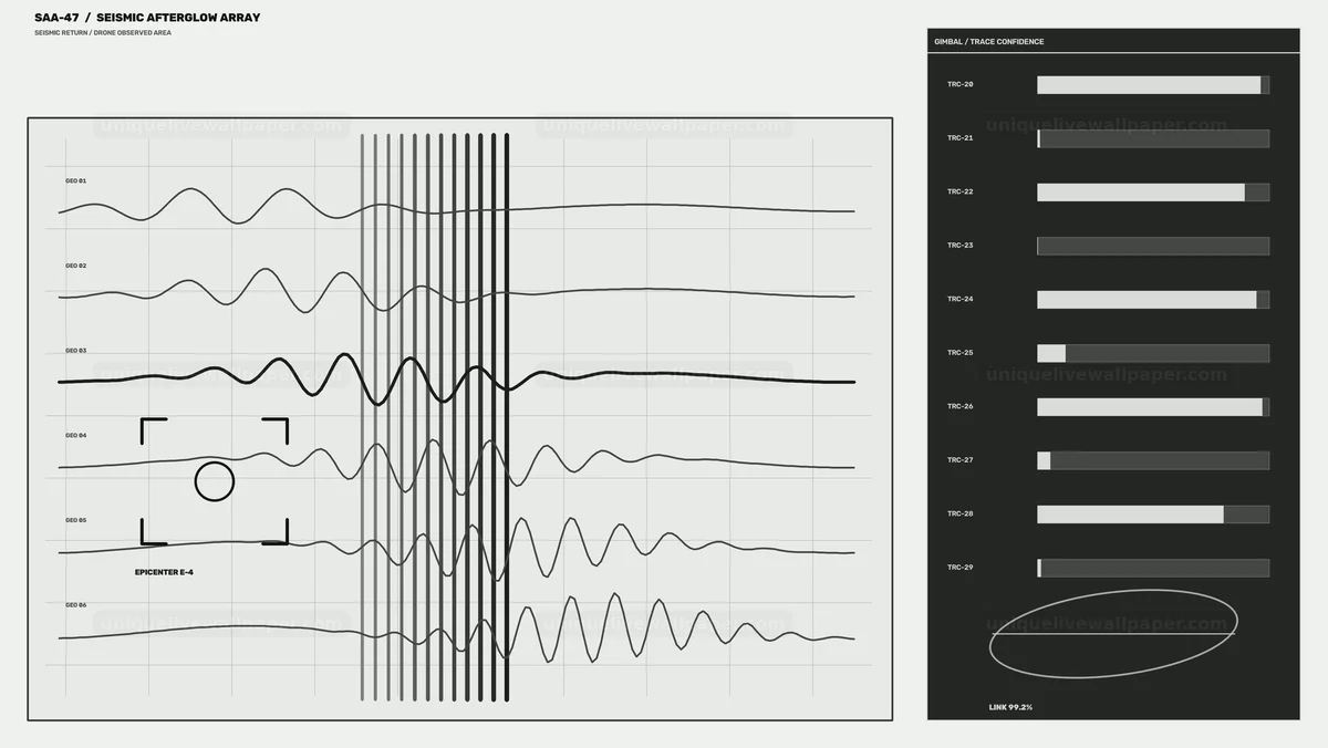Seismic Monitoring HUD with Waveform Traces