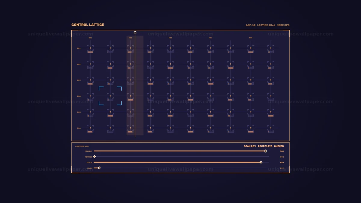 Automation Status Panel HUD Seamless Loop