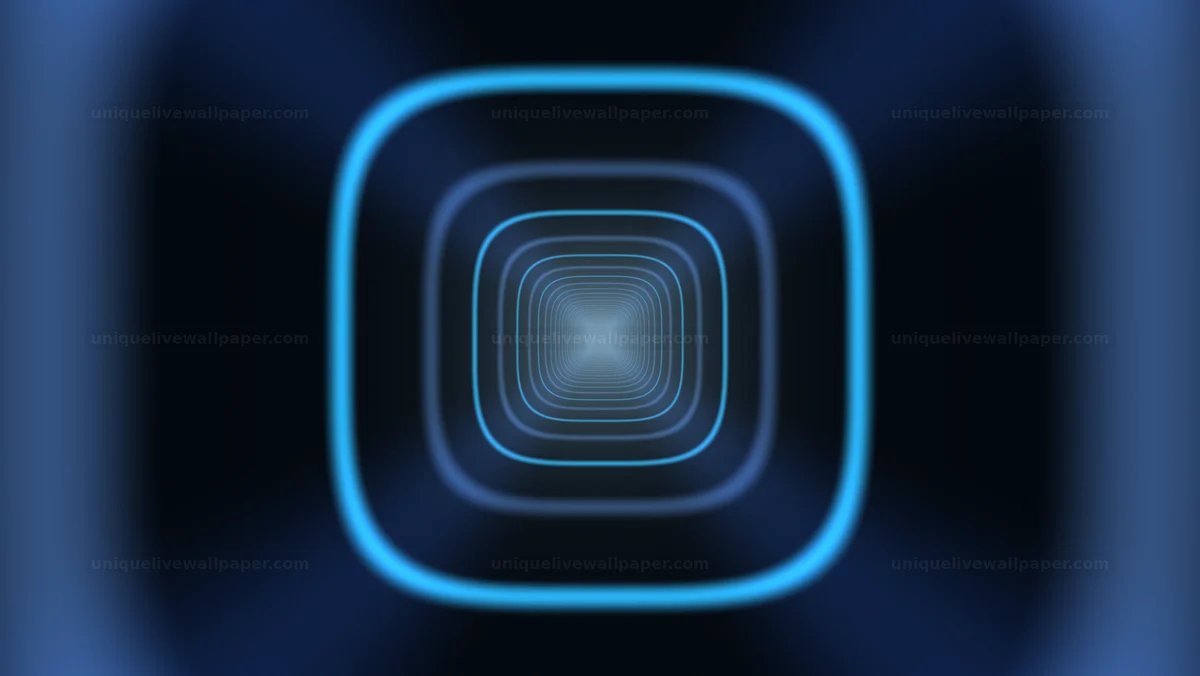 Electric blue space portal background creates a dynamic entry point