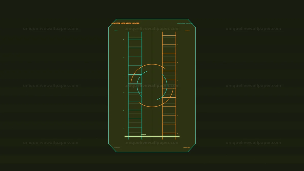 Futuristic Data HUD Ladder Scales Seamless Loop