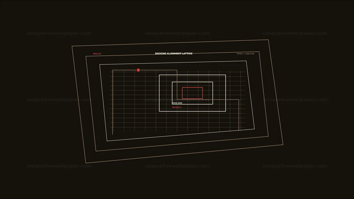 Watermarked thumbnail for Futuristic Spacecraft Docking HUD Seamless Loop