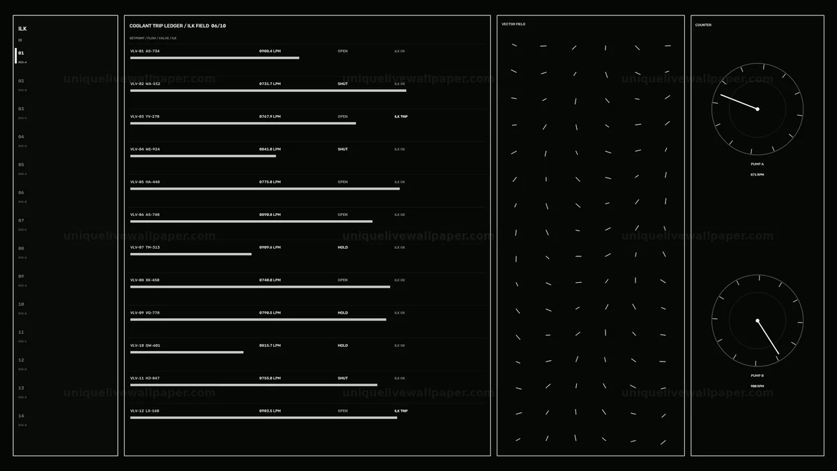 Industrial Coolant Status Dashboard Seamless Loop