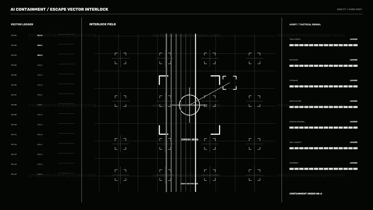 AI Containment Interlock HUD Seamless Loop