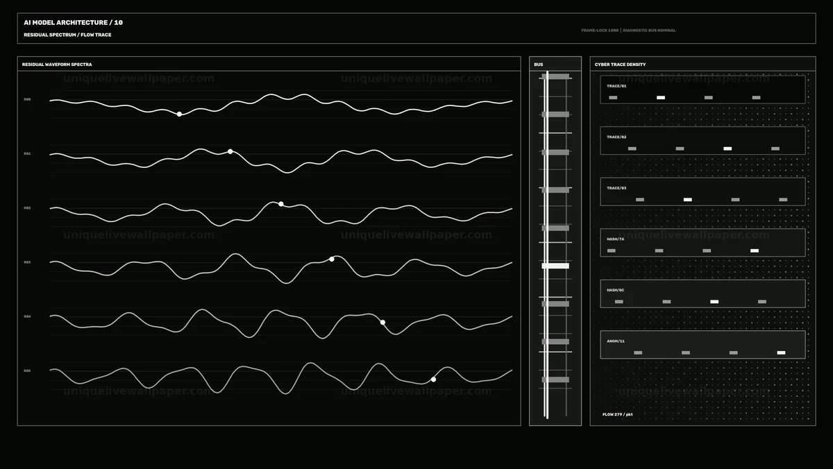 AI Model Architecture Diagnostic Display Seamless Loop