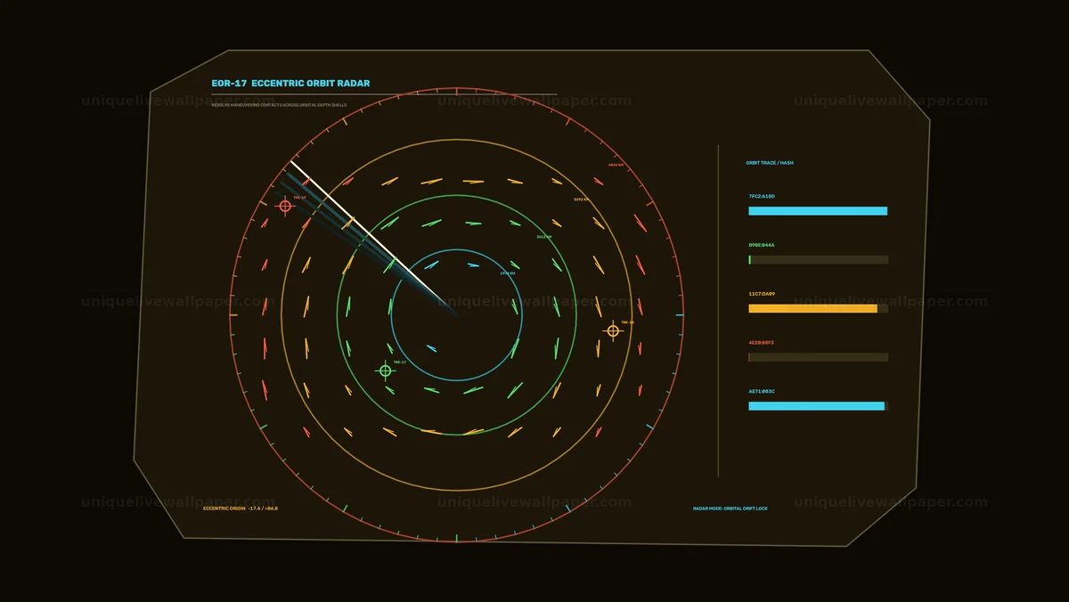 Spacecraft Radar HUD Overlay Seamless Loop