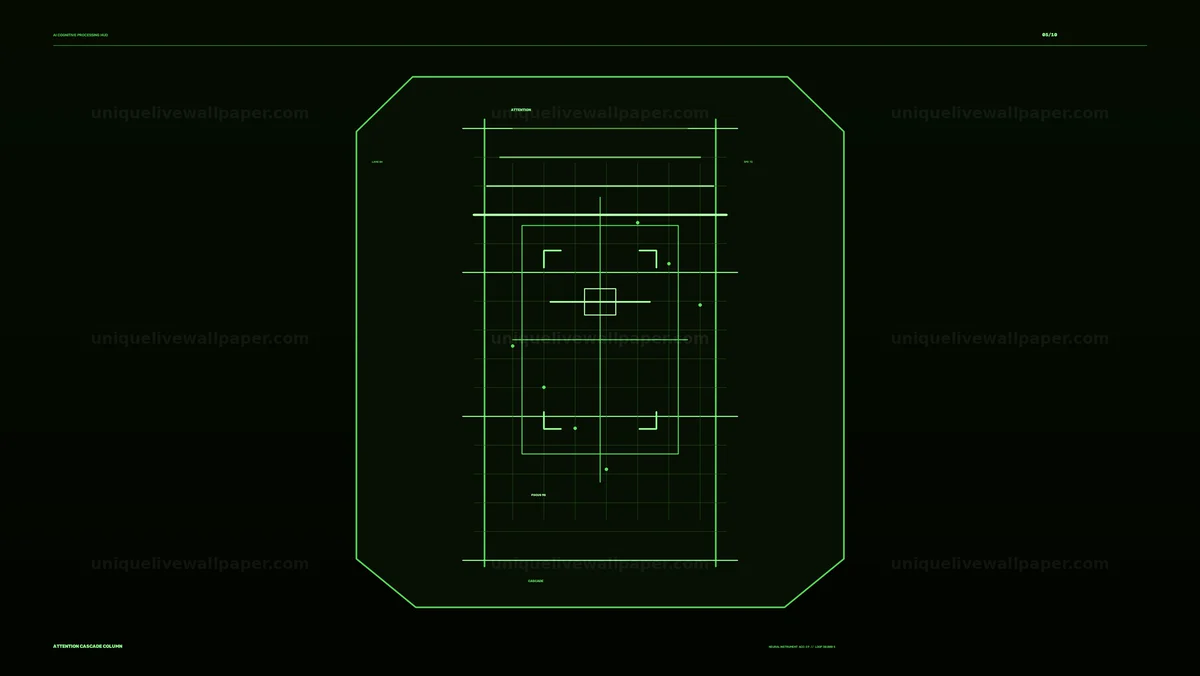 AI Cognitive Processing HUD Display Seamless Loop