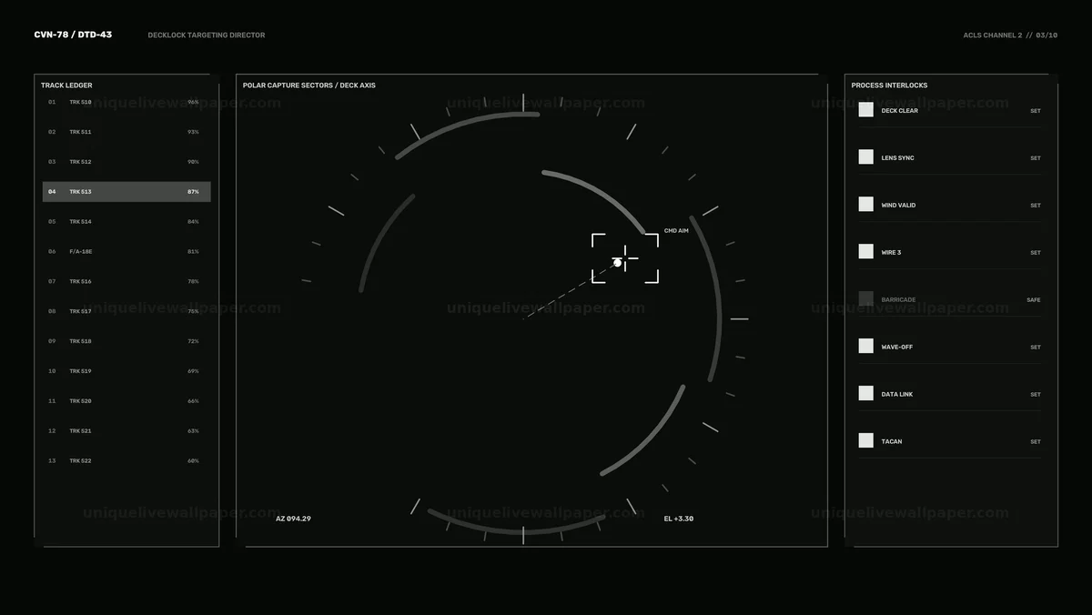 Aircraft Carrier Approach Guidance HUD Seamless Loop