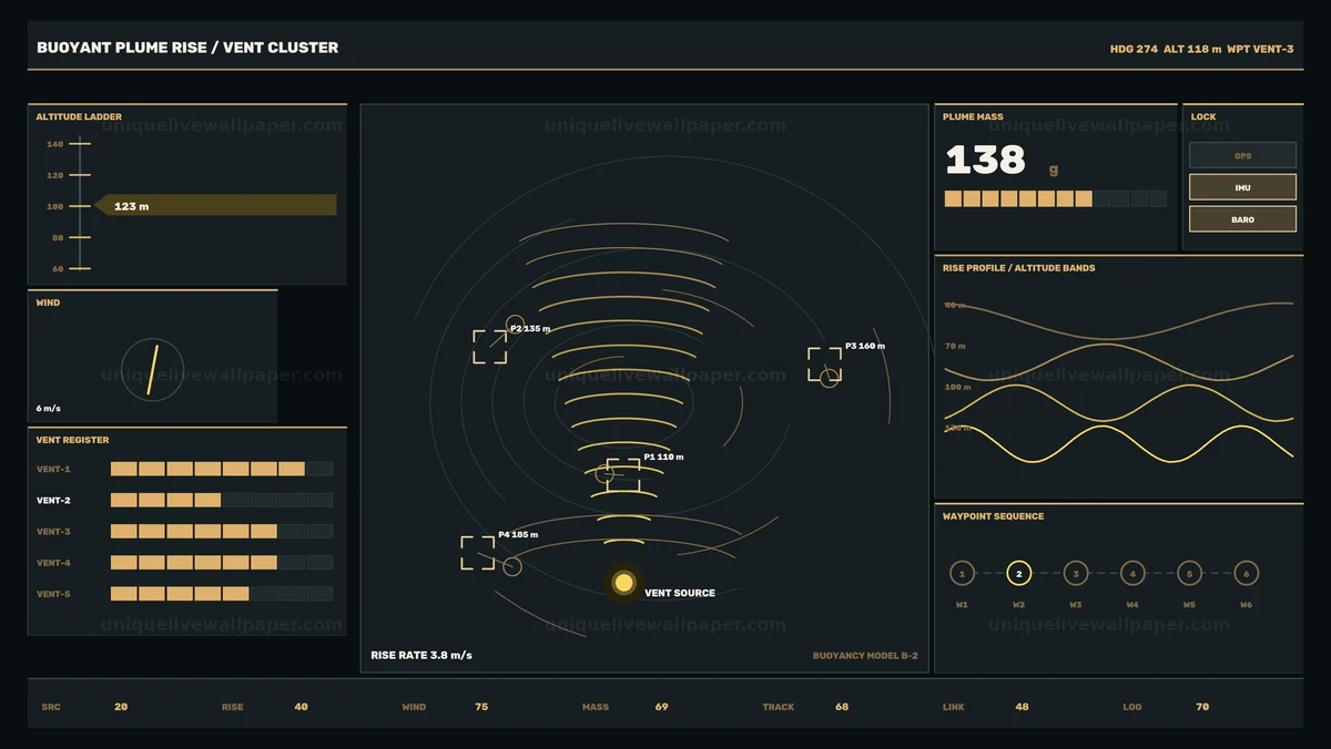 Watermarked thumbnail for Industrial Plume Monitoring HUD Seamless Loop