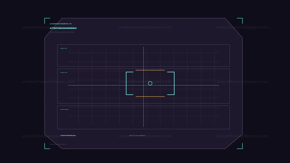 AI Cognitive Telemetry Reticle HUD Seamless Loop