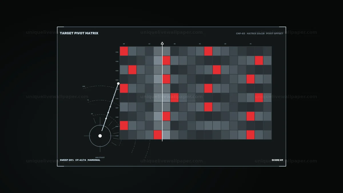 Futuristic Data Matrix Score HUD Seamless Loop