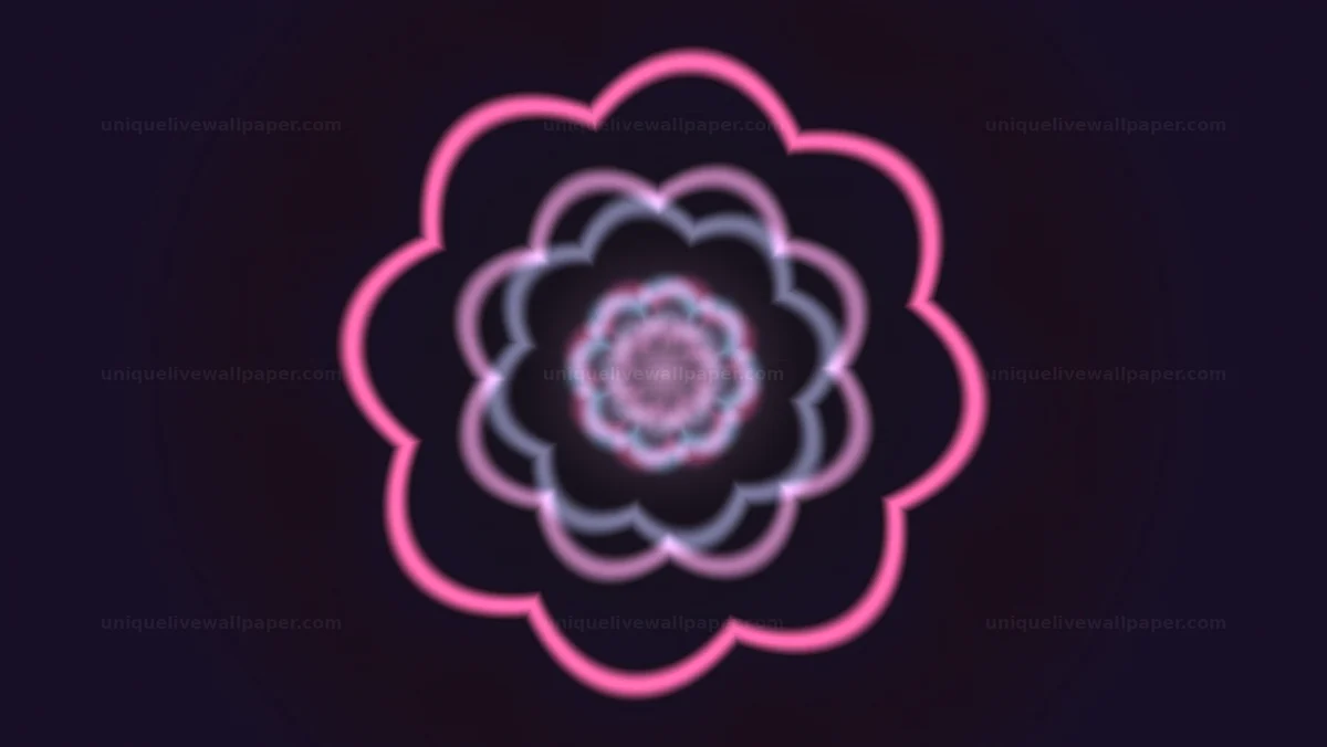Watermarked thumbnail for Neon Floral Geometry Seamless Loop