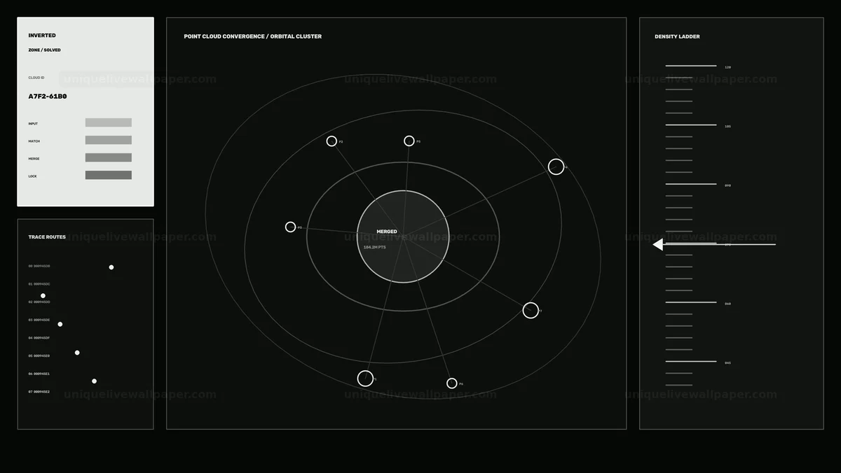 Watermarked thumbnail for Point Cloud Data Visualization HUD Seamless Loop
