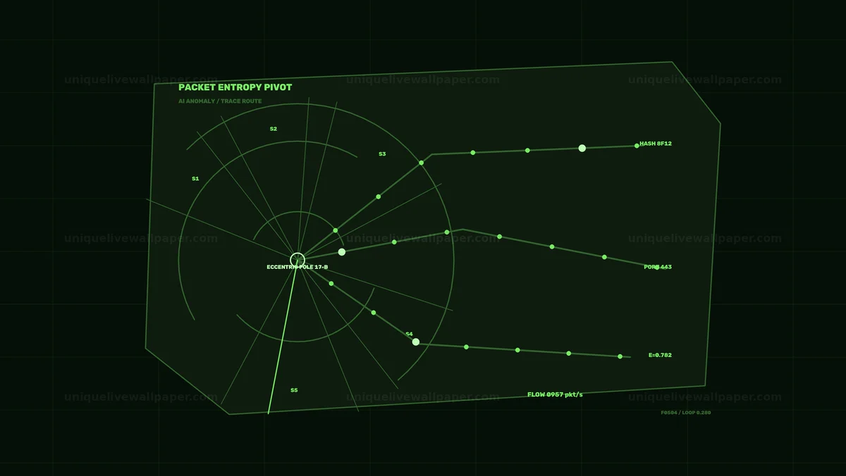 AI Anomaly Detection Trace Route HUD Seamless Loop