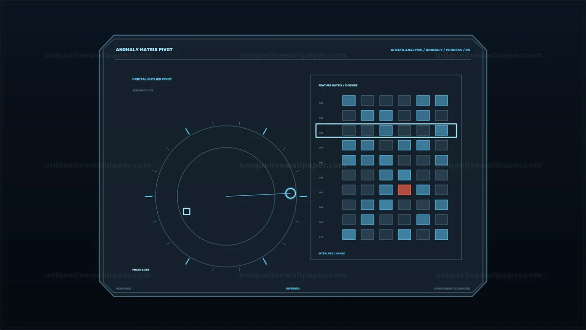 AI Data Analysis Anomaly HUD Seamless Loop