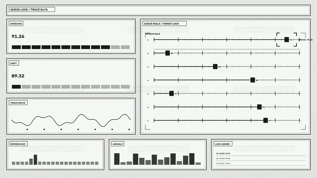 Data Processing Operator HUD Dashboard Seamless Loop