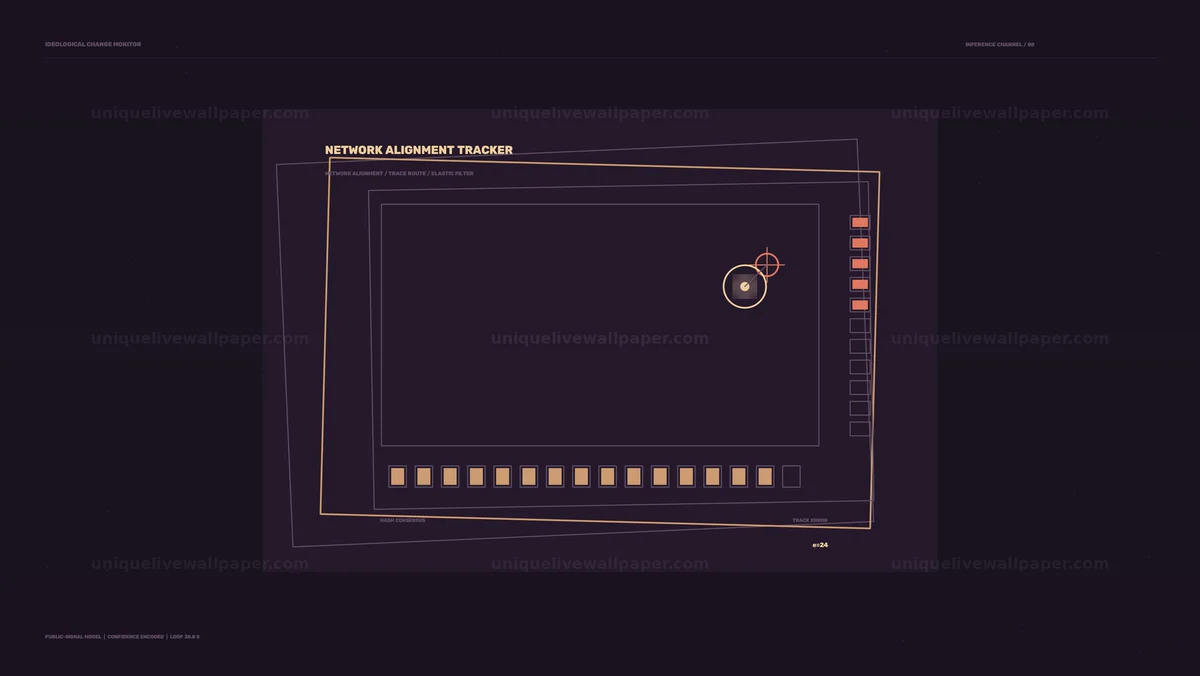 Ideological Change Monitor Network Alignment HUD Seamless Loop
