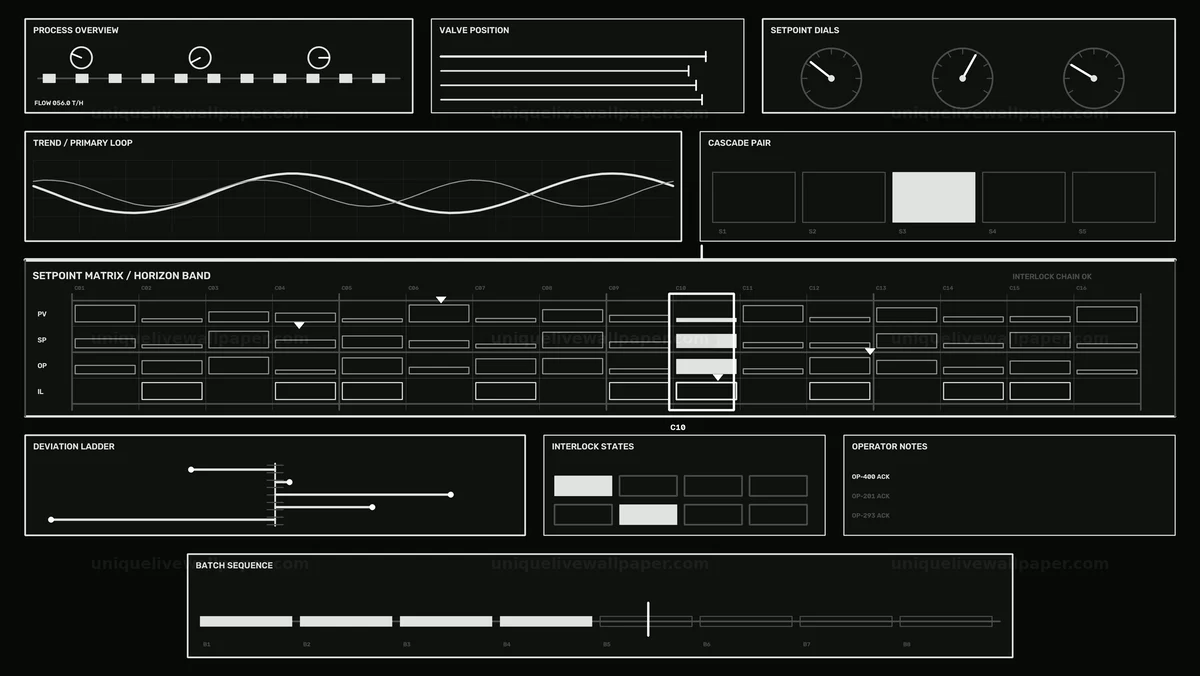Watermarked thumbnail for Industrial Process Control HUD Dashboard