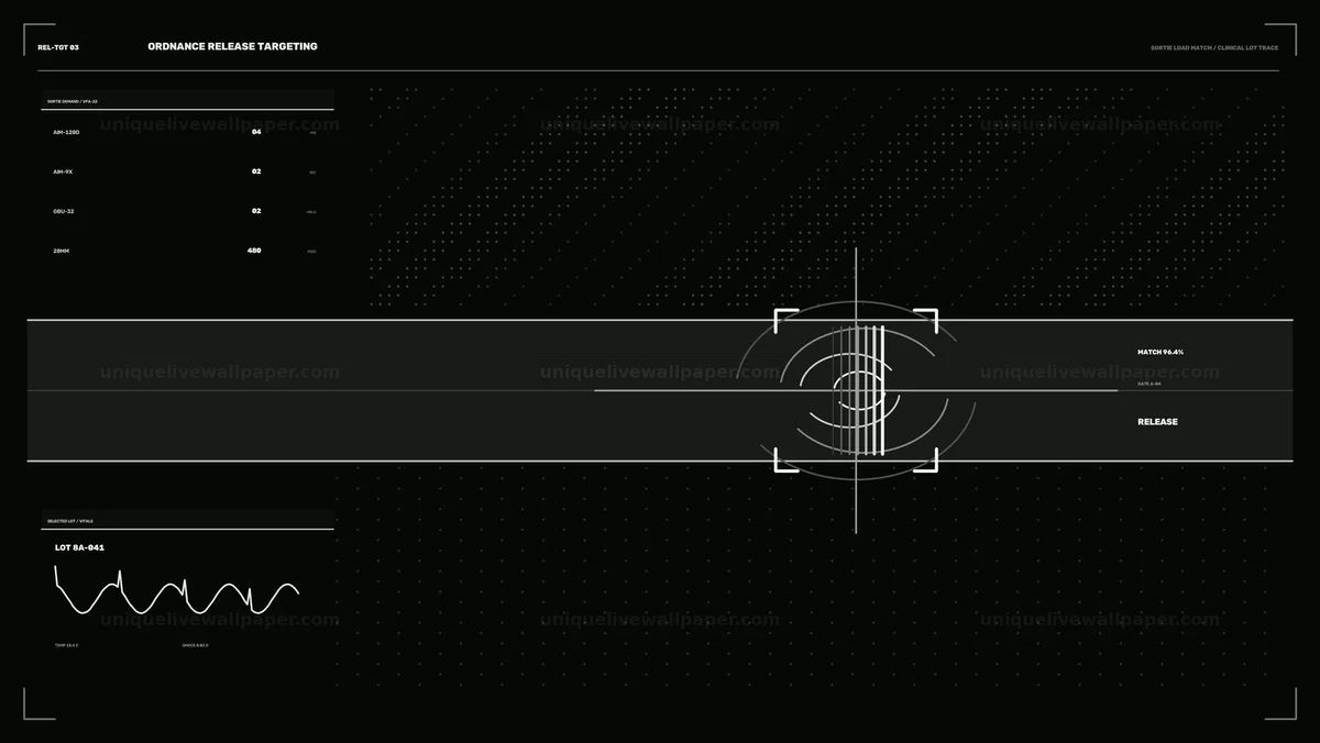 Watermarked thumbnail for Military Ordnance Release Targeting HUD Seamless Loop