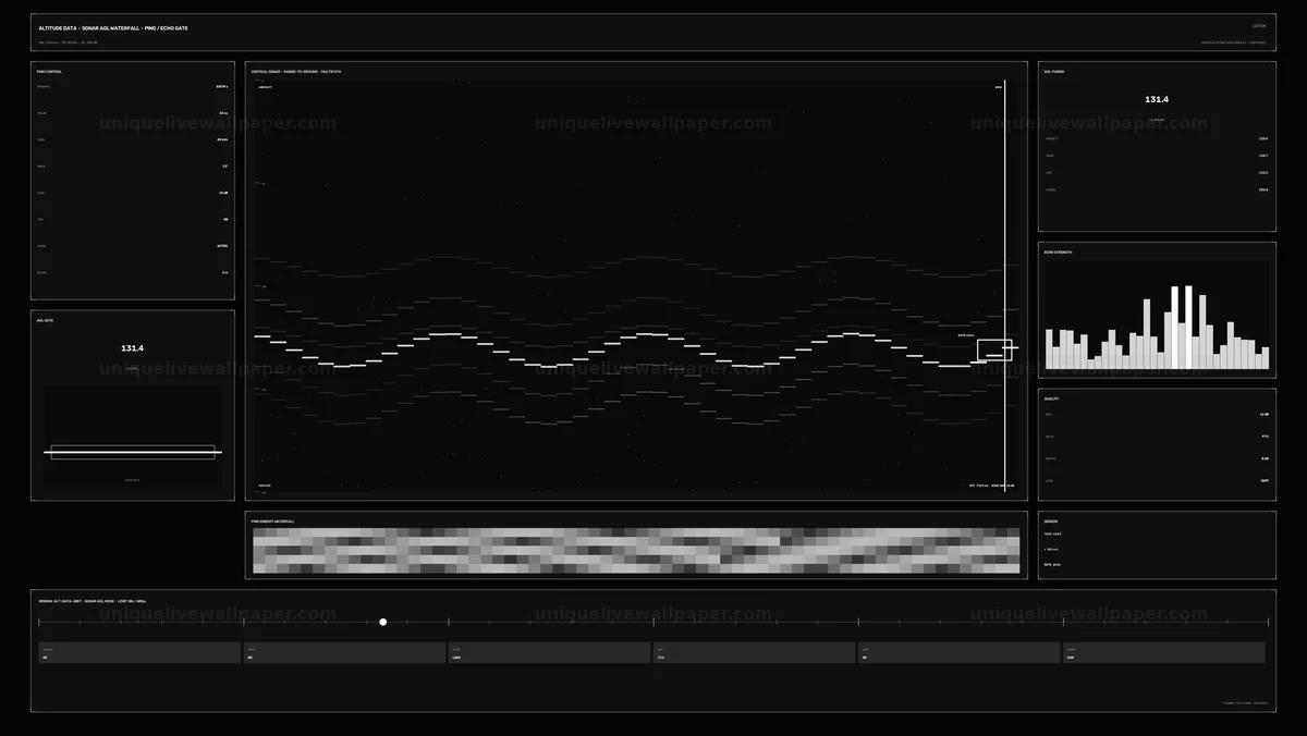 Drone Altitude Data Display HUD Seamless Loop