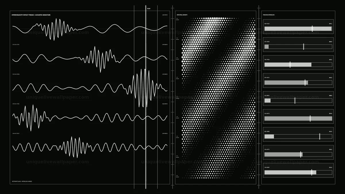 Watermarked thumbnail for Futuristic Spectral Analysis HUD Interface