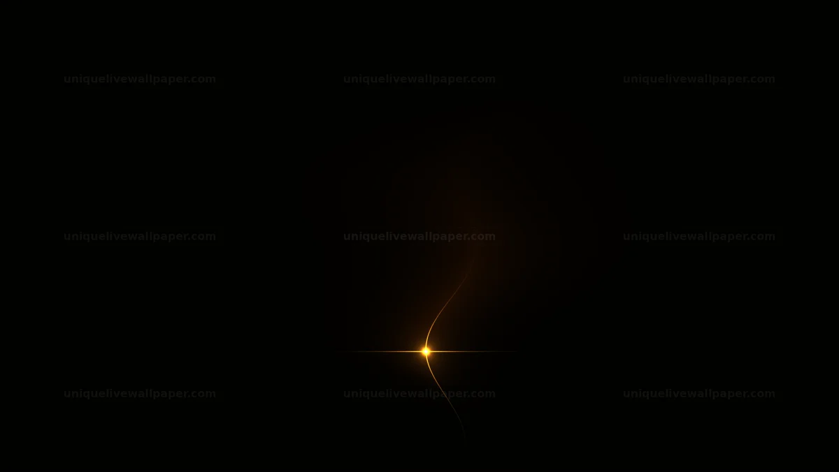 Golden Curved Light Trail in Darkness Seamless Loop