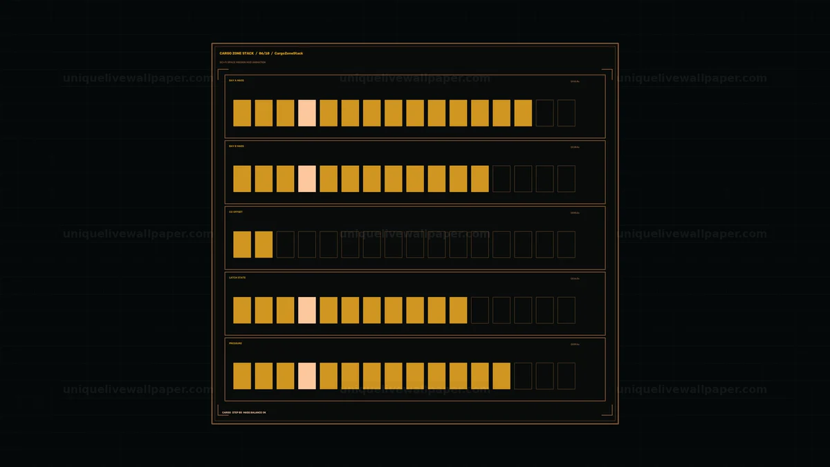 Sci-Fi Space Mission Status HUD Seamless Loop