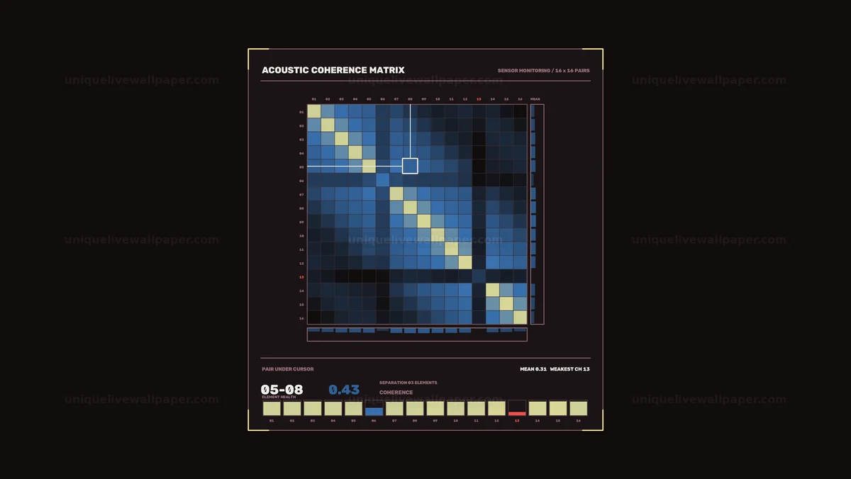 Acoustic Coherence Matrix HUD Seamless Loop