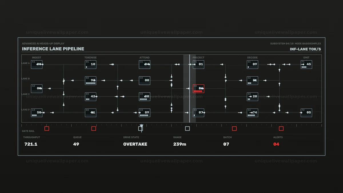 Advanced AI Inference Pipeline HUD Seamless Loop