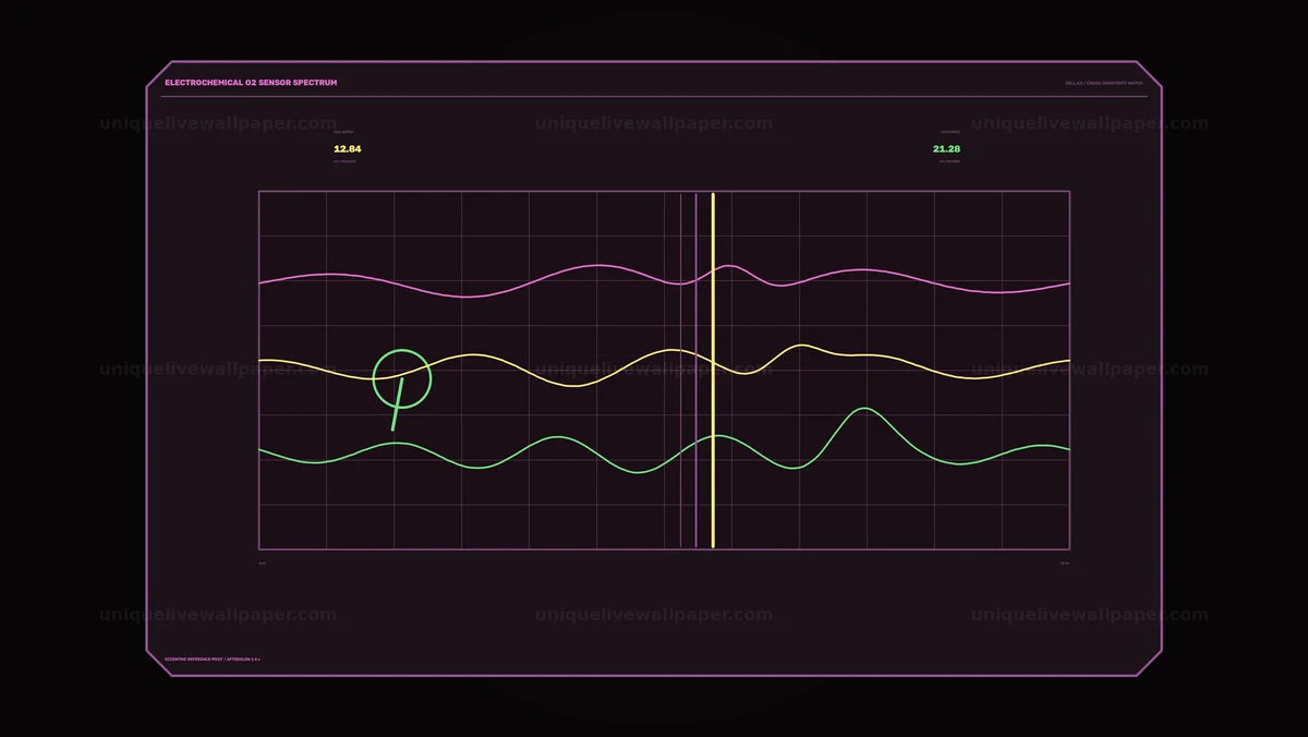 Oxygen Monitoring HUD Spectrum Graph Seamless Loop