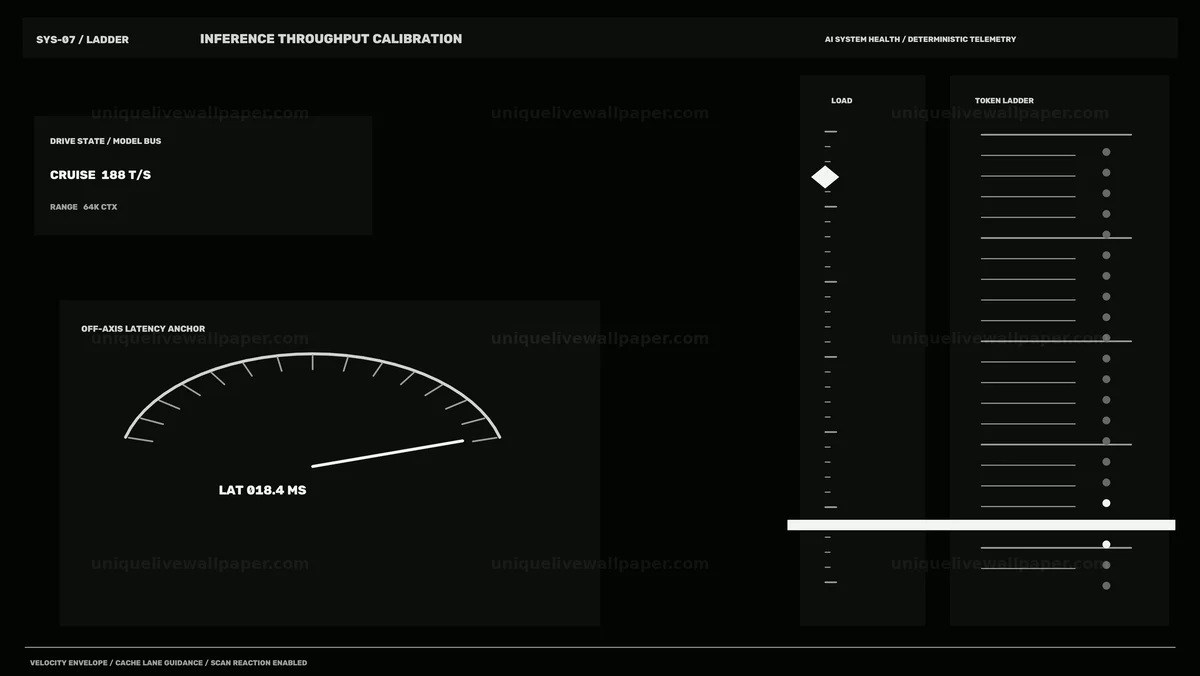 AI System Health Telemetry HUD Seamless Loop