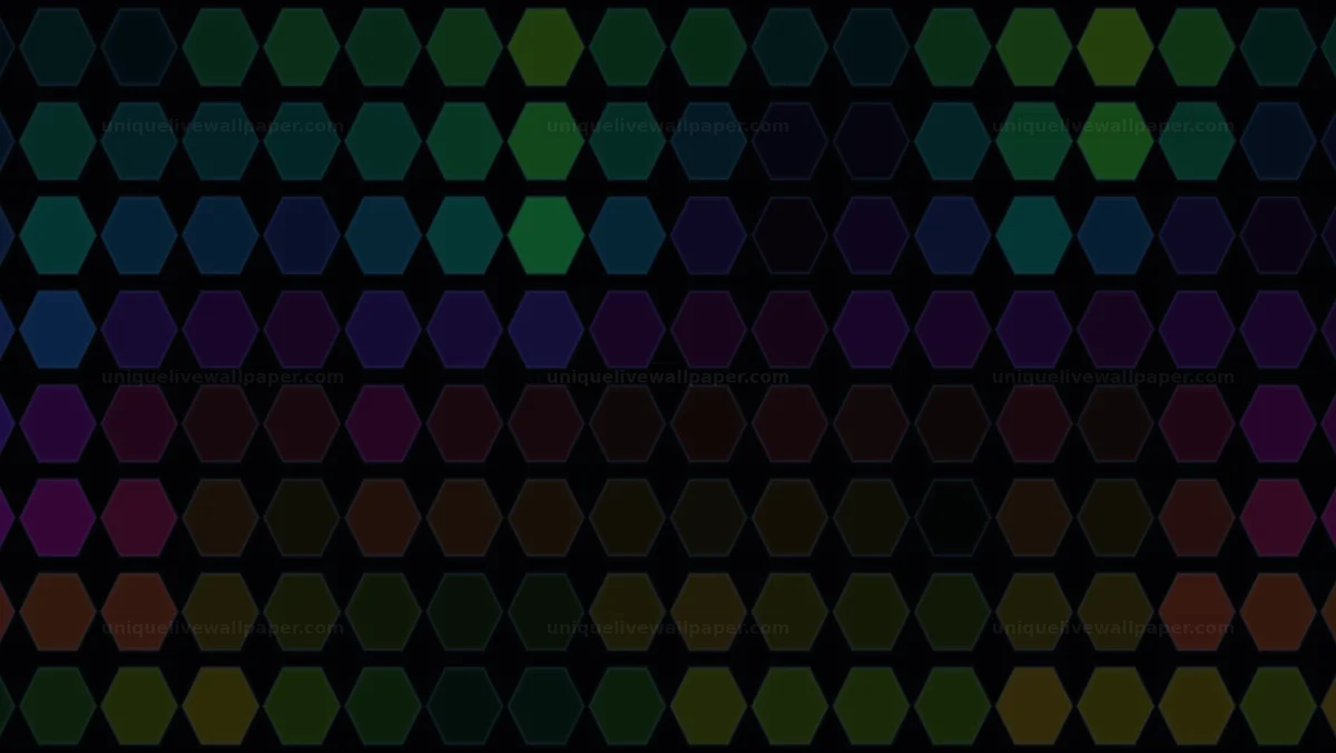 Colorful Abstract Hexagon Data Visualization Seamless Loop