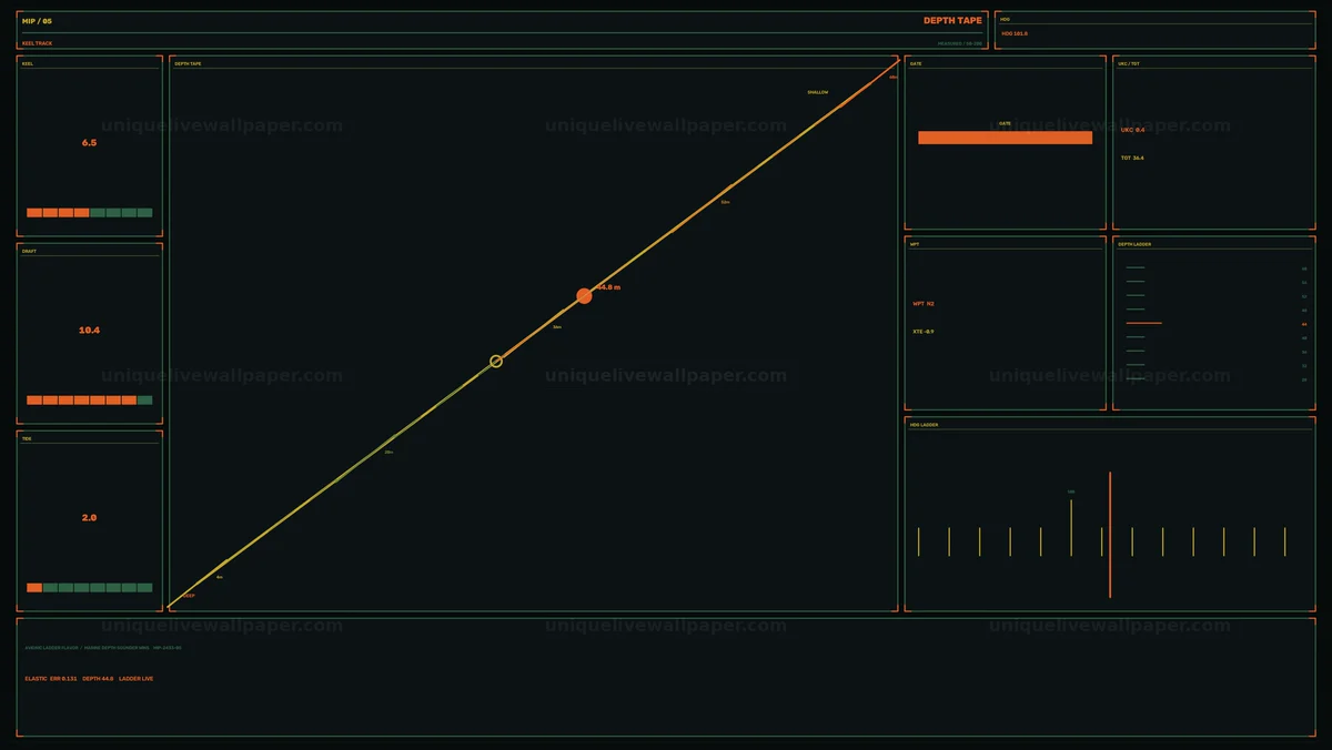 Watermarked thumbnail for Marine Depth Sounder HUD Seamless Loop