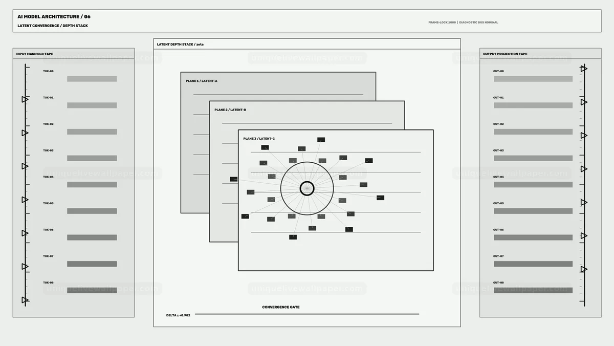 AI Model Architecture Diagnostic HUD Seamless Loop