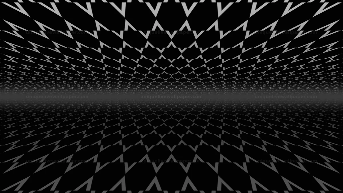 Black and White Hexagon Depth Grid Background Seamless Loop