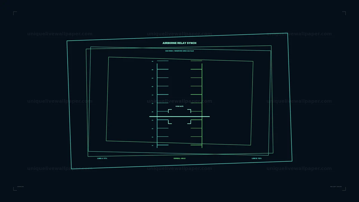 Drone Surveillance HUD with Airborne Relay Sync
