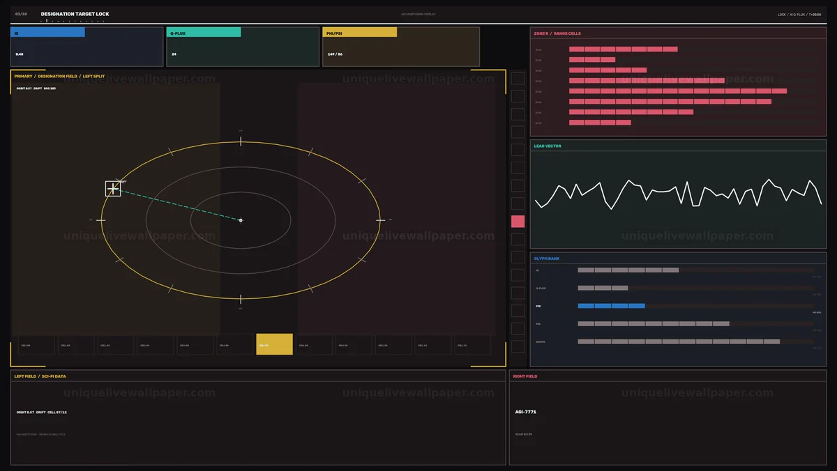 Futuristic Target Lock HUD Seamless Loop