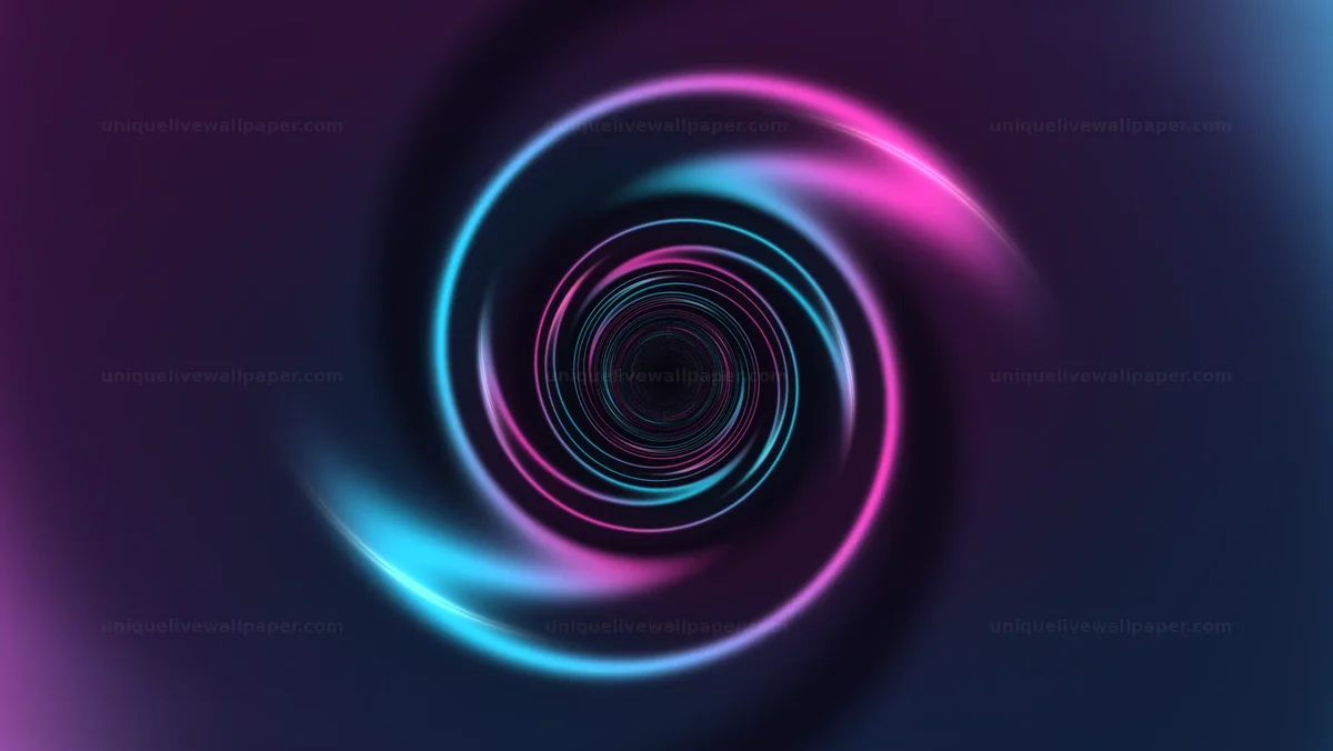 Neon Energy Ring Wormhole Background Seamless Loop