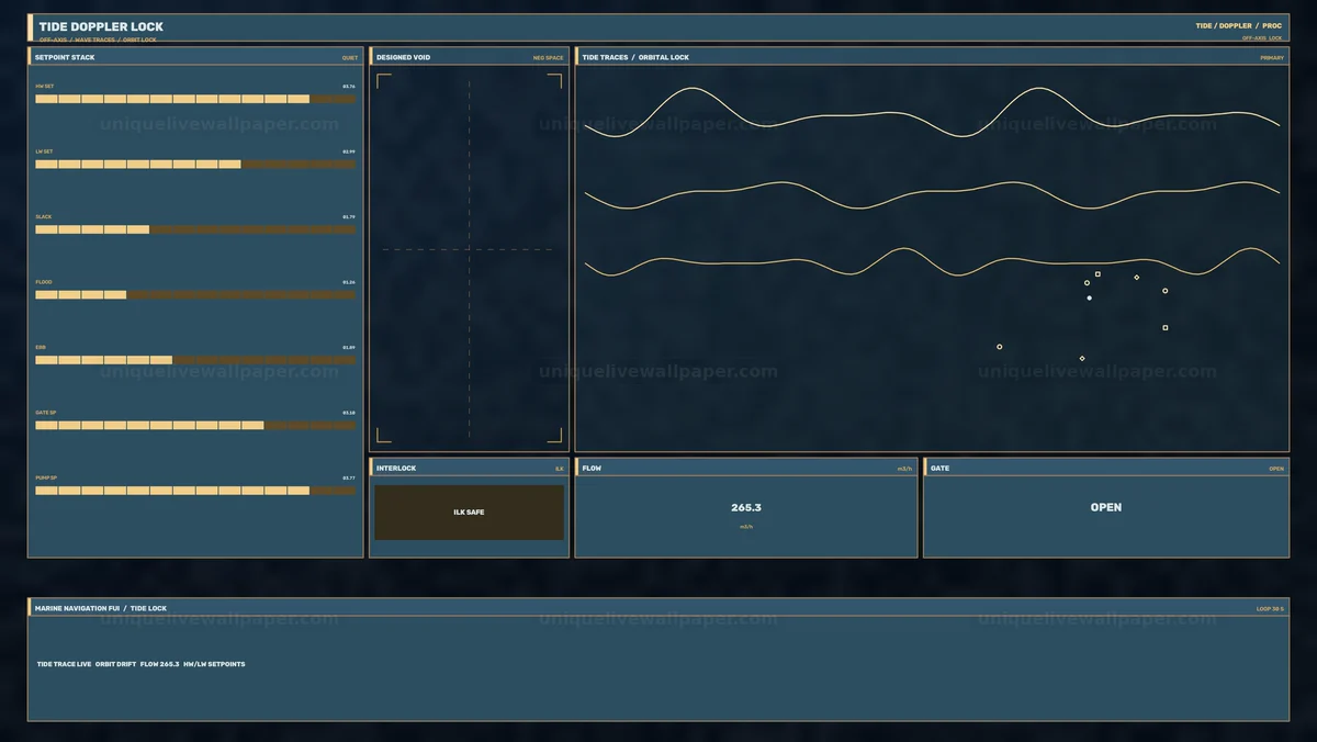 Tide Lock Monitoring HUD Seamless Loop