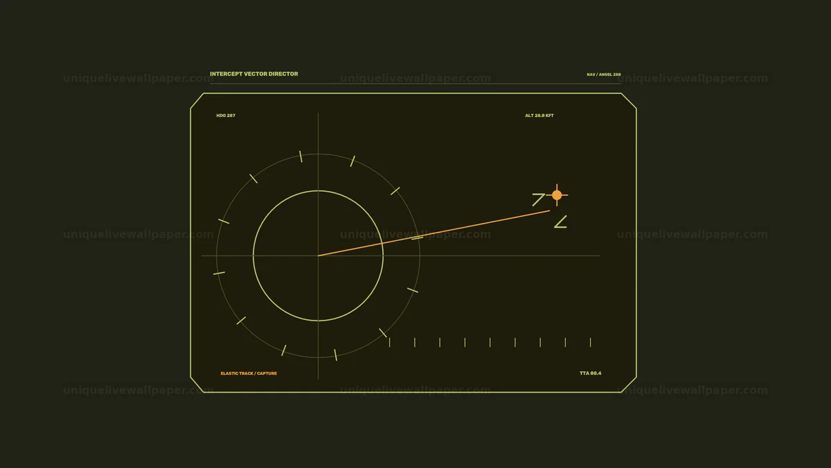 Defense Command Analytics Targeting HUD Seamless Loop