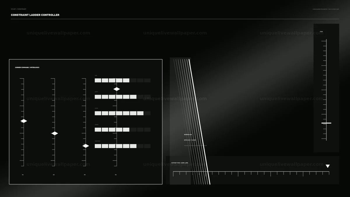 Futuristic Constraint Ladder Control HUD