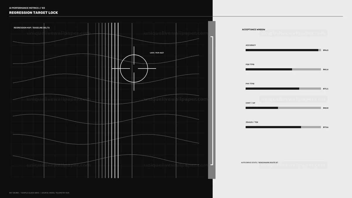 AI Performance Metrics HUD Seamless Loop