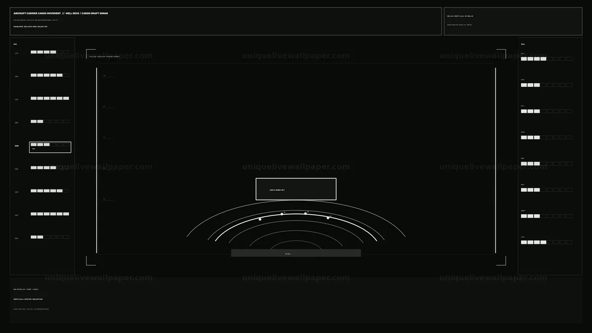 Aircraft Carrier Cargo Movement HUD Seamless Loop