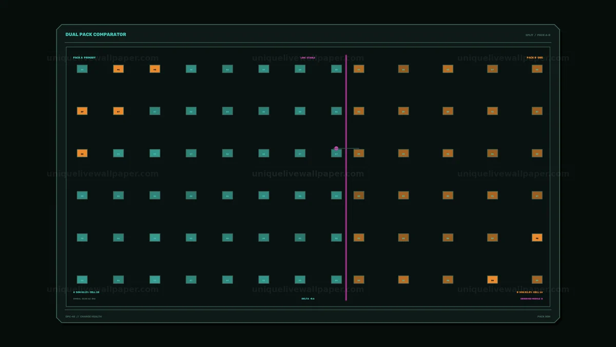 Battery Charging Health Status HUD Seamless Loop