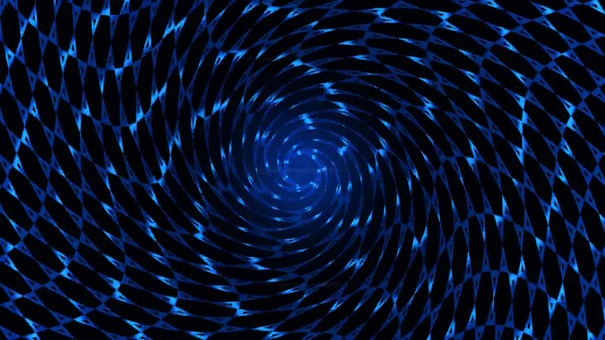 Watermarked thumbnail for Blue Geometric Spiral Tunnel Seamless Loop