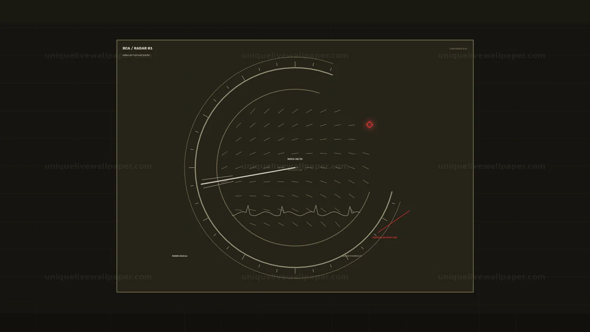 Border Crossing Analysis Radar HUD Seamless Loop